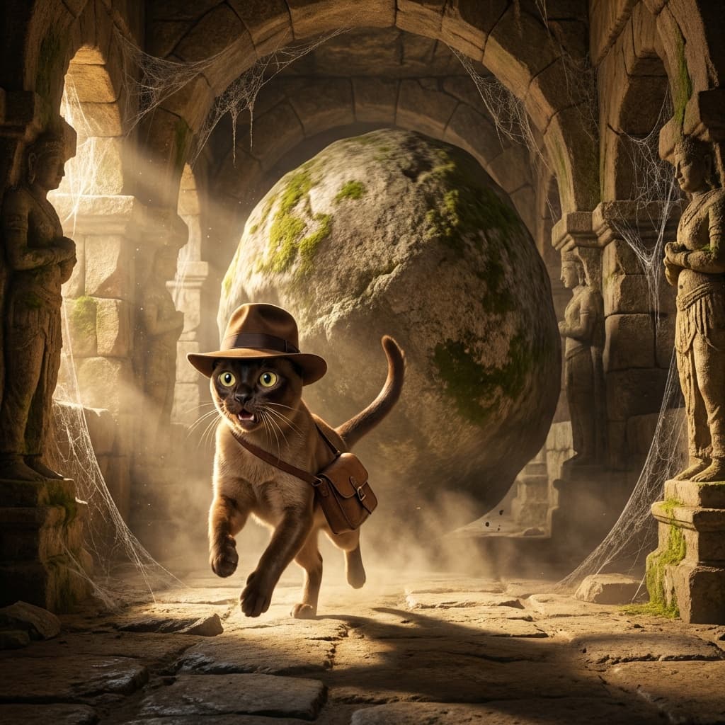 Pet as Temple Explorer